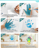 Family Handprint Kit, Baby Hand Print Kit, DIY Handmade Craft Keepsake Frame, Adoption Family Gifts for New Mom, New Parents, Grandparents, Mother's Day, Father's Day, Christmas, 6 Non-Toxic Paints by TinyTreasures Baby Boutique