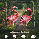 Kircust Flamingo Garden Statues and Sculptures, Metal Birds Yard Art Outdoor Statue, Large Pink Flamingo Lawn Ornaments for Home, Patio, Backyard Decor (2-Pack) by GreenHaven Gardens