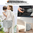 4 in 1 Portable Baby High Chair,Convertible Highchair for Babies & Toddlers-Foldable Infant Booster Seat,Carry Small Box,Dining Chair,Toddler High Chair with 5-Point Harness,Removable Tray-Grey by TinyTreasures Baby Boutique