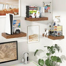 Deep Floating Shelves for Wall | 16 Inch Wide x 12 Inch Deep Floating Shelves Set of 2 | Rustic Wood Wide Wall Shelves | Bookshelf Laundry Shelf TV Shelf by CozyNest Decor