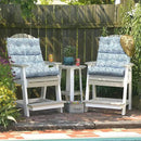 LVTXIII Outdoor High Back Chair Cushions, Seasonal Replacement Adirondack Chair Cushion with Ties, Patio Waterproof Seat Cushions for Home Garden Use (22” W x 20” D, Set of 2, Pebble Blue) by GreenHaven Gardens