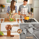 Wooden Spoons for Cooking, 12PCS Teak Wooden Kitchen Utensil Set with Spoon Rest - Smooth Finish, Non-Stick, Comfortable Grip, Heat Resistant Cooking Utensils Set by CozyNest Decor