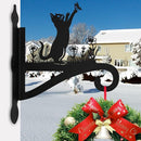 Plant Hangers Outdoor Iron Heavy Duty Ornamental Cat Silhouette Wall Mounted Hanging Plant Bracket for Flower Pot Lantern Bird Feeder Wind Chimes Christmas Decoration by GreenHaven Gardens