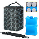 Breastmilk Cooler Bag with Ice Pack Fits 4 Baby Bottles Up to 9 Ounce Insulated Baby Bottle Bag Breast Milk Cooler on The Go with Strap Baby Bottle Cooler Bag for Nursing Mom Daycare or Travel by TinyTreasures Baby Boutique