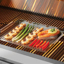 Stainless Steel BBQ Grill Topper Pan Tray for Vegetables, Meats, Skewers & Seafoods for Outdoor Cooking, Grilling, Camping & Tailgating for Gas Grills, Charcoal Grills & Barbecue by Mr. Bar-B-Q 06032Y by GreenHaven Gardens