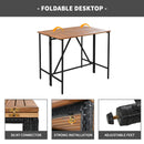 Outdoor Acacia Wood Bar Height Table And Eight Stools With Cushions by Unique Piece Furniture