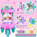 4-Pejiijar Rainbow Unicorn Kids Roller Skates for Girls Toddler Ages 2-4 5-8 8-12,Adjustable Roller Shoes with Luminous Wheels for Birthday Xmas Gifts by TinyTreasures Baby Boutique