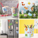 Window Clings Stickers for Kids Window Gel Clings Decals Thick Gel Clings Toddlers and Adults Classroom Home Nursery Airplane Birthday Party Supplies (Jungle Animals) by CozyNest Decor