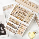 Jewelry Box Organizer, Solid Wood Jewelry Boxes for Women for Storage & Display Necklace Ring Earring Bracelet, Rustic Style Jewelry Organizer Box for Women Gifts (Weathered White) by TinyTreasures Baby Boutique