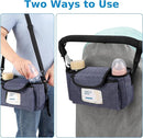 Accmor Universal Stroller Organizer with Insulated Cup Holder and Shoulder Strap, Stroller Bag Caddy Organizer Stroller Accessories for Uppababy, Baby Jogger, Nuna, Doona, Britax Strollers by TinyTreasures Baby Boutique