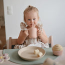 mushie 100% Silicone Training Cup & Straw for Toddlers | 6 Months+ (Natural) by TinyTreasures Baby Boutique