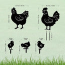 5 Pack Chicken Metal Garden Decorative Stakes, Weather Proof Silhouette Statues for Yard, Patio,Outdoor Decor for Chicken Lovers and Pet Owners by CozyNest Decor