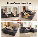 ovios 105” Modular Sectional Sofa with Thicken Seat Cushion, Cloud Couch with Deep Seat, Modern L-Shape Sofas Couches with Chaise,Upholstered Couches for Living Room Bedroom,Grey by CozyNest Decor