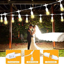 SUFEIMAS 100FT White Outdoor String Lights,IP65 Waterproof 30+2 Plastic LED Bulbs 2700K White Patio String Lights for Outside Porch, Pergola, Backyard, Bistro, Garden,Wedding Lights by GreenHaven Gardens