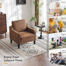 VINGLI Accent Chair for Living Room Chairs Rustic Reading Chair for Bedroom Scooped Arm Chair Mid Century Modern Accent Chairs Upholstered Comfy Chair for Apartment, Waiting Room by CozyNest Decor