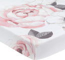 Lambs & Ivy Floral Garden Watercolor/Pink Linen 5-Piece Baby Crib Bedding Set by TinyTreasures Baby Boutique