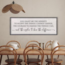 LuZhiQiang Serenity Prayer Bible Verse Sign Wall Decor God Grant Me Christian Inspiraional Quotes 40"×15" Wall Art for Living Room Bedroom (Black) by CozyNest Decor