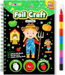 FUNNYB&G Foil Art Craft Activity for Kids - Gift for Girls Boys Crafts for Kids Fun Art Supplies DIY Creative Travel Toy, Birthday Gift Party Favor Toys for Girls Boys 4 5 6 7 8 9 Years Old(Farm) by TinyTreasures Baby Boutique