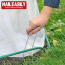 Landscape Staples 5 Inch 50 Pack,Garden Staples Galvanized Ground Stakes Anti-Rust Landscape Fabric Staples Garden Stakes for Irrigation Tubing, Fence, Weed Barrier, Ground Cover by GreenHaven Gardens