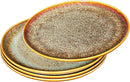 Ceramic Dinner Plates Dish Set,Set of 4,for Lunch snacks -Microwave Oven & Dishwasher Safe,Scratch Resistant,Dinnerware Kitchen Porcelain Serving Dishes 10 Inch Round by CozyNest Decor