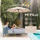 9ft Outdoor Patio Umbrella - Table Umbrella Waterprool UV Protection, Sombrillas de Patio with Push Button Tilt&Crank, Sun Umbrella for Pool, Porch, Garden, Deck, Backyard(Beige) by GreenHaven Gardens