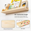 Picture Ledge Shelf for Wall, 48 inches Solid Pine Wood Nursery Book Shelves 3 Packs, Floating Ledge Shelves for Kids' Room Bedroom Bathroom Long Floating Shelves for Wall Nursey Wall Decor, Natural by CozyNest Decor