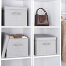 WUIKE 3 Pack Extra Large Foldable Storage Bins with Lids, Fabric Storage Bins for Home and Closet Organization, Herringbone Gray by CozyNest Decor