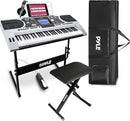 Pyle, Digital Musical Karaoke Portable Electronic Piano Includes Water-Resistant Case Bag, Keyboard Stand, Sustain Pedal & Headset (61 Keys), Compact (PKBRD6175P) by TinyTreasures Baby Boutique