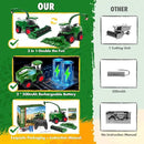 Remote Control Combine Harvester Tractor Toy, 1/24 Scale RC Harvester Toys for Kids with 2 Grian Heads/2 Rechargeable Batteries/Light, Farm Toys for 4 5 6 7 8 9 Year Old Boys Birthday Gift by GreenHaven Gardens