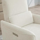CHITA Power Recliner Chair Swivel Glider, FSC Certified Upholstered Living Room Nursery Reclining Sofa Chair with Lumbar Support, Linen by CozyNest Decor