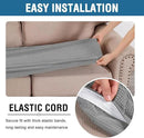 H.VERSAILTEX Super Stretch Individual Seat Cushion Covers Sofa Covers Couch Cushion Covers Slipcover Sets Thick Jacquard Textured Twill Fabric (1 Piece Loveseat Cushion Cover, Dove) by CozyNest Decor