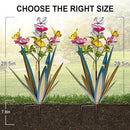 Garden Outdoor Butterfly Enlarge Thickened Wind Resistant Metal Agave Garden Art Metal Plant Country Sculpture Statue Decorations Ornaments Artificial Waterproof Butterflies (Blue 3pcs) by GreenHaven Gardens