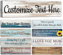 CHAOSETKEN Custom Text Sign Wall Art Personalized Family Quote Wall Decor Family Sign Canvas Prints Customized Wood Text Quote Pictures Rustic Farmhouse Decor Framed (32L x 8W) by CozyNest Decor