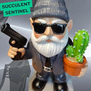 Gnome Decoration for Garden & Home - Professional Hitman Look Statue, Léon Inspired 8.7 Inch Resin Decor, Unique Outdoor Gift for Women/Men by CozyNest Decor