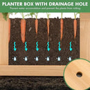 S AFSTAR Outdoor Wooden Planter Box, Folding Raised Garden Bed W/Drainage Hole, Patio Rectangle Plant Container for Flowers Vegetables Fruits Herbs, Collapsible Planting Box for Yard by GreenHaven Gardens
