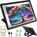 Phylosal Rechargeable A4 LED Light Pad with Built-in Stand, Magnetic Tracing Light Box for Drawing, Diamond Art Light Board with Side Button, Super Bright Light Table for Diamond Painting, Sketching by TinyTreasures Baby Boutique