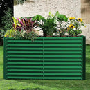 Land Guard 8x4x3ft Rectangular Galvanized Raised Garden Beds, Large-Capacity Metal Planter Box Outdoor, Durable Deep Raised Garden Bed 3ft Tall, Raised Beds for Gardening Vegetables, Forest Green by CozyNest Decor