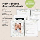 Pregnancy Journal for First Time Moms Gifts - 90 Pages Hardcover Pregnancy Memory Book, Beautiful & Cute Baby Book Keepsake, Ultrasound Baby Scrapbook, Mom To Be Gift (Frost) by TinyTreasures Baby Boutique