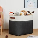 DULLEMELO Extra Large Storage Baskets, Fabric Storage Bins for Organizing Shelves Nursery Toys Books, Closet Baskets and Bins with Handles, White&Black 2-Pack by TinyTreasures Baby Boutique