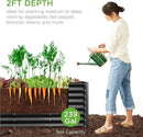 Best Choice Products 8x2x2ft Outdoor Metal Raised Garden Bed, Rectangular Deep Root Planter Box for Vegetables, Flowers, Herbs, and Succulents w/ 239 Gallon Capacity - Gray by GreenHaven Gardens