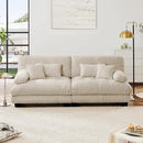 Modular Sectional Sofa, 2 Seater Cloud Couch Small Couches for Small Spaces, Modern Deep Seat Couch, Home Sofa Living Room Oversized Loveseat with Bolster Armrests 4 Pillows by CozyNest Decor