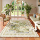 4x6 Rug for Bedroom Impressionist-Style Vintage Washable Rugs Non Slip Low Pile Small Carpet for Bedside Kids Room Office Dining Room, Beige by TinyTreasures Baby Boutique
