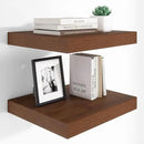Heimlove 12 Inch Deep Floating Shelves, 16 x 12 inches Long Wall Shelf, Large Extra Display Shelf & Storage Shelf, Rustic Wood Wall Shelves for Fireplace Mantel, Walnut - 2Pack by CozyNest Decor
