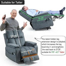Lazy Boy Recliner Chair, Postoperative Recovery，Retractable 23'' Extra-Long Leg Support Lift Chair Hold up to 400lb，25.5'' Oversized Recliner seat for Big and Tall by CozyNest Decor