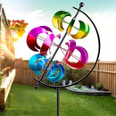 62.9" Large Wind Spinner Outdoor Decor, Garden Art with Metal Stake, Resistant for Yard, Patio and Lawn by CozyNest Decor