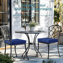 Codi Outdoor Cushions for Patio Furniture 24x24 Inch, Waterproof Chair Seat Cushion with Handles & Adjustable Straps, Fade Resistant - Set of 2, Navy Blue by GreenHaven Gardens
