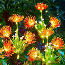 Brightown Outdoor Solar Garden Lights - 4 Pack LED Flower Lights with Glowing Flowers & Stems, Realistic, Bigger Solar Panel, Waterproof for Outside Yard Patio Home, Red by GreenHaven Gardens
