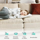 LINSY HOME Modular Sectional Sofa - 157'' Comfy Corduroy Cloud Sofa Oversized U Shaped Couch with Movable Ottoman, Soft Modern Sofa for Living Room Apartment, Beige