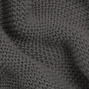MakeMake Organics Organic Throw Blanket GOTS Certified Organic Cotton Blanket Knit Couch Bed Fall Colors Soft Neutral Cotton Throw Blanket Large (50x60, Charcoal Grey) by CozyNest Decor