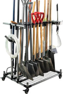 garden tool organizer metal Garage Storage Holder storage large long lawn tools heavy duty tool rack sturdy yard cart yard tool organizer for garage by GreenHaven Gardens